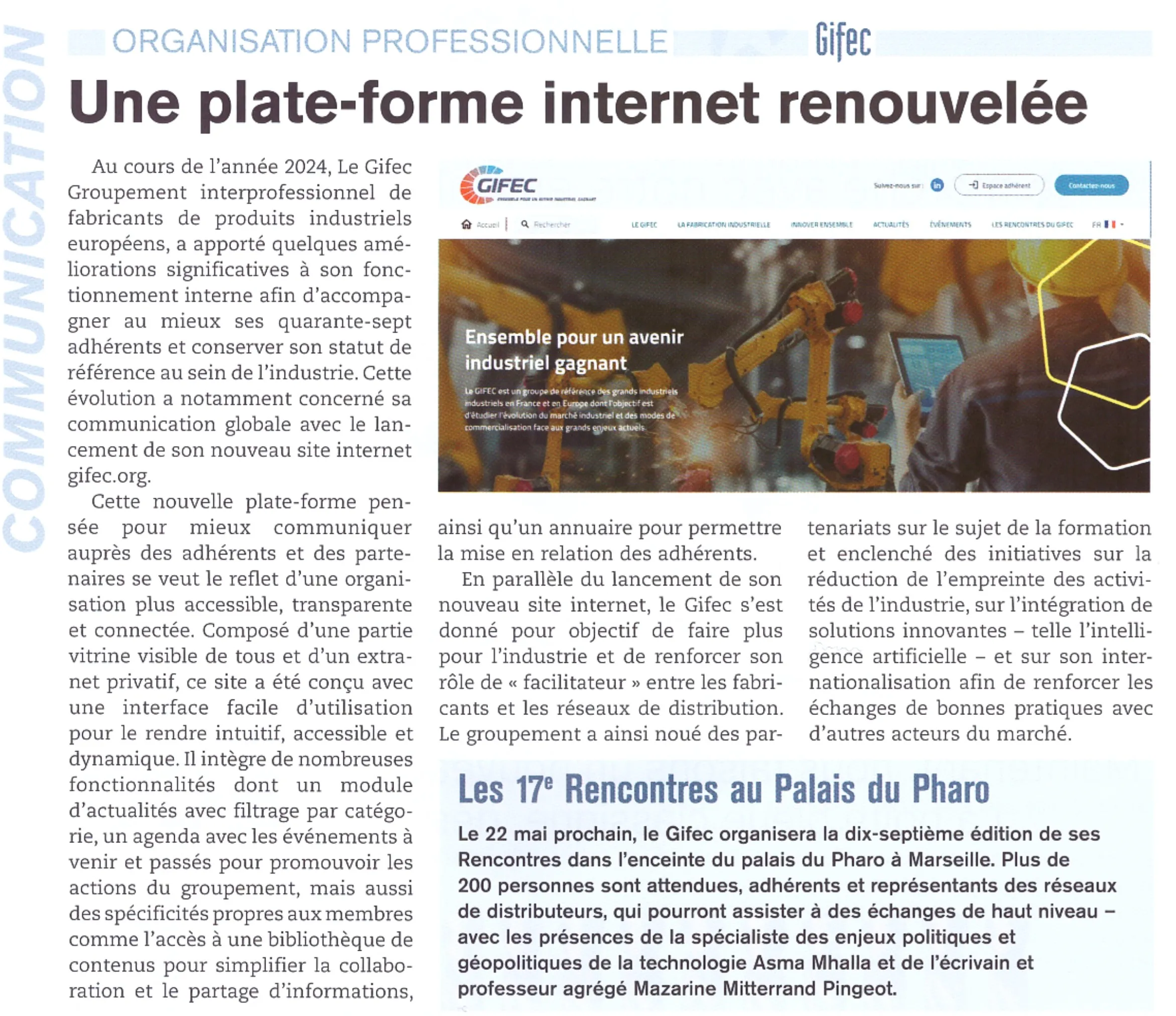 BBI mentionne le Gifec - février 2025