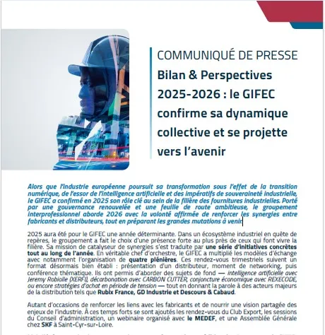 bilan et perspectives 2025-2026 Gifec